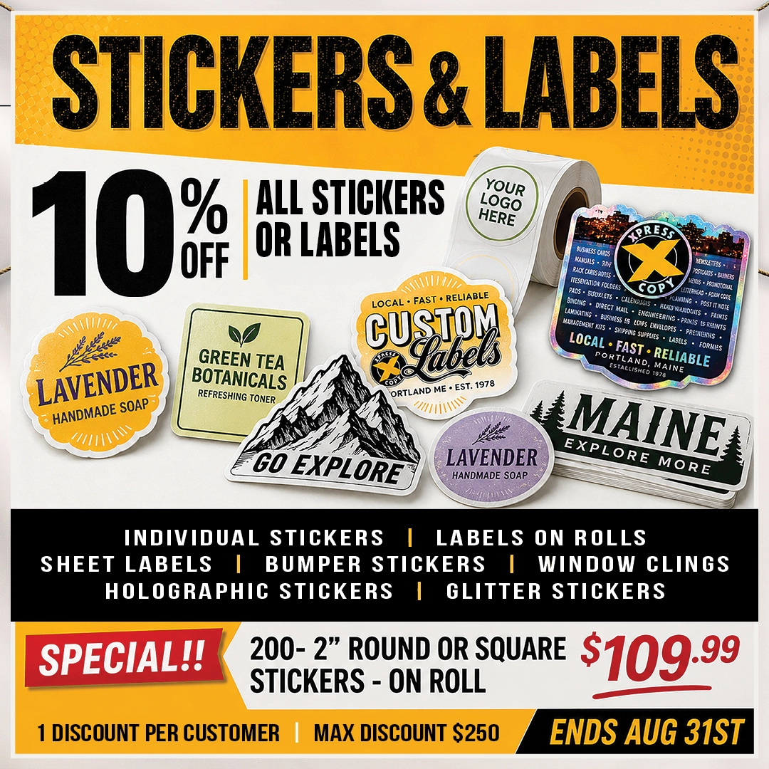 August Special: Stickers & Labels Sale